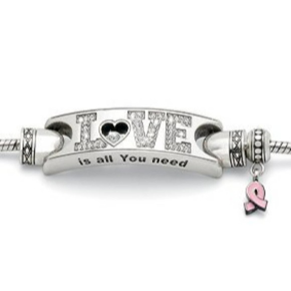 Brighton Jewelry - *SOLD* Brighton Power of Pink LOVE Breast Cancer ID Bracelet Retired